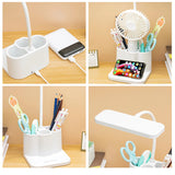 USB LED Table Lamp 3 Colors Eye Protection College Student Book Reading Lamp Night Light For Bedroom Bedside Learning Dormitory Aimak Store