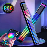 LED Sound Control Lights RGB 3D Pickup Lights Smart APP Control Music Rhythm Atmosphere Light for Gaming Desktop Decora LED Lamp Aimak Store