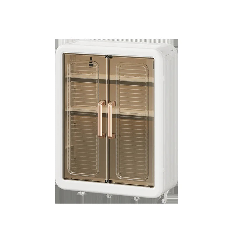 Multi functional kitchen storage rack, no drilling wall corner storage rack, multi-layer dust-proof storage cabinet box, wall mo