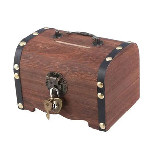 Treasure Chest With Lock Vintage Treasure Storage Box Piggy Bank Organizer Saving Box Case With Lock For Home Retro Decoration Aimak Store