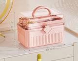 Art Craft Organizer Storage Box with 3 Layers Plastic Tool Box with Handle for Sewing Cosmetic Storage Box Portable Medicine Box Aimak Store