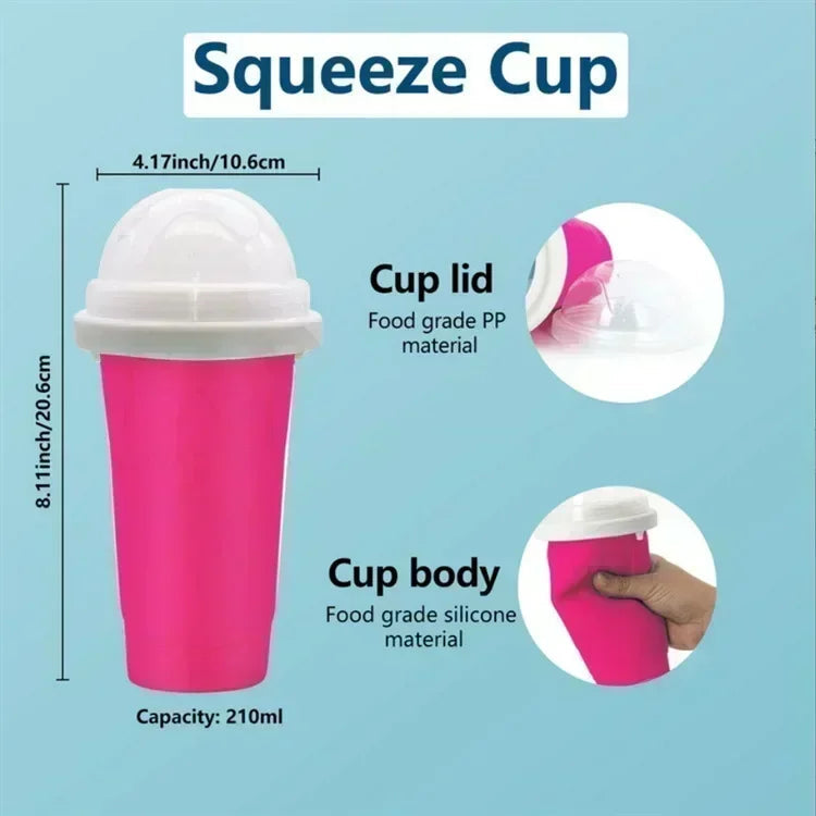 Smoothies Cup Ice Cream Maker Quick-Frozen Silicone Squeeze Cup DIY Milkshake Slush Cups Milkshake Bottle Smoothie Slush Makers Aimak Store