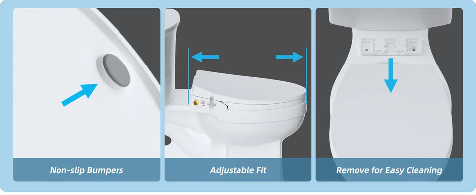 Elongated Bidet Toilet Seat with Slow Close,Non-Electric Bidet Attachment for Toilet Seat with Dual Nozzle,Self-Cleaning Nozzles Aimak Store