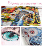 HUACAN Novelties Diamond Mosaic Tree Landscape Diamond Painting Big Size Embroidery Scenery Home Decoration Aimak Store