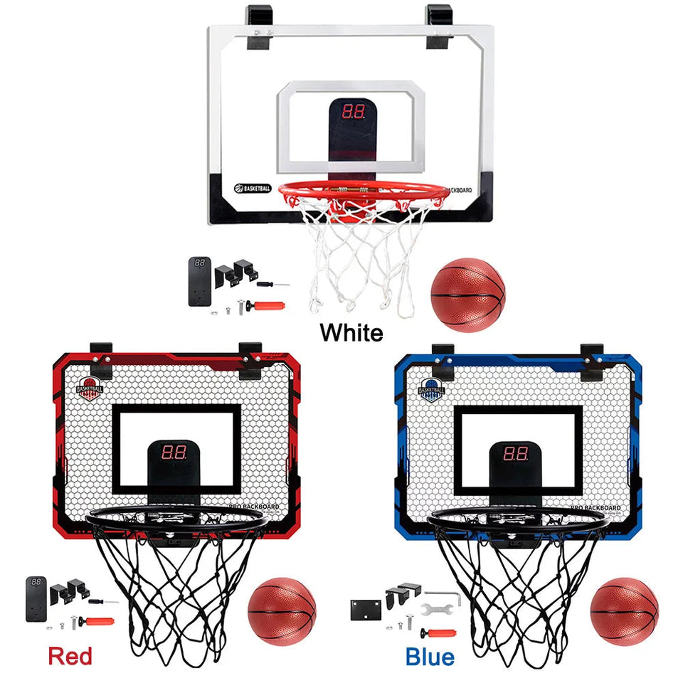 Kids Mini Basketball Hoop With Electronic Scoreboard Ball Sport Backboard Outdoor Indoor Excersise Accessory Funny Game Toys Aimak Store