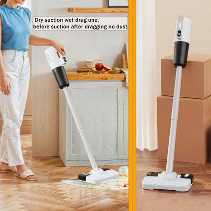 Wireless vacuum & mopping combo with multi-mode cleaning, 90° rotating brush for deep clean, lightweight, ensuring home cleanlin