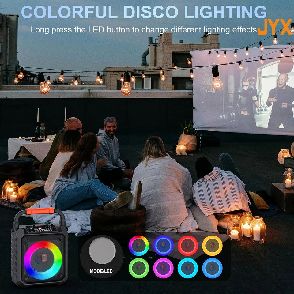 T17 Karaoke Machine Comes with 2 Wireless Karaoke Microphones, Portable Bluetooth Speaker Home Karaoke 0K System, with Rgb Colorful Lights Aimak Store