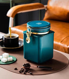 1.1L Storage Bottle Coffee Powder Sugar Container Airtight Can Holder Canister with Valve Household Food Storage Container Aimak Store