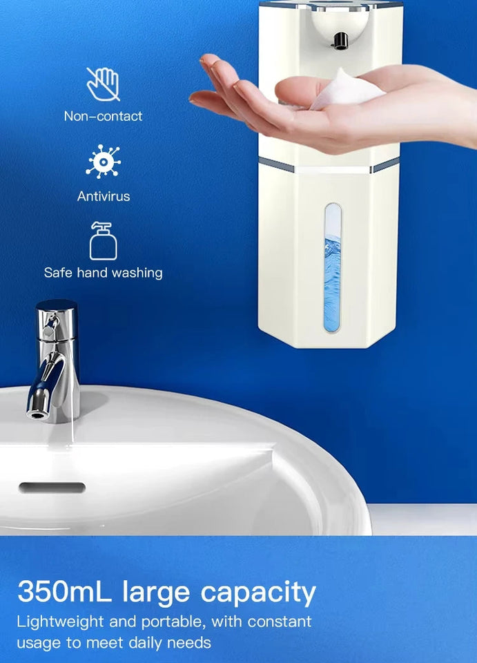 Automatic Soap Dispenser 360Ml 4 Level Liquid Foaming Soap Dispenser Long Battery Charging Automatic Soap Dispenser No Drilling Aimak Store