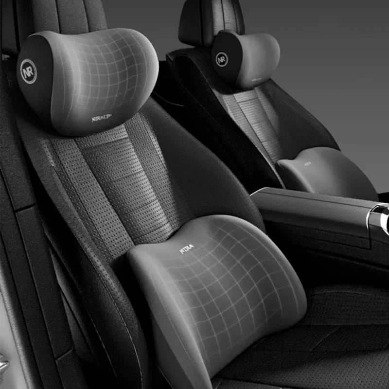 Ergonomic Memory Foam Car Seat Cushion - Lumbar Support & Neck Pillow For All-Season ComfortSynthetic Fiber Car Accessories Aimak Store
