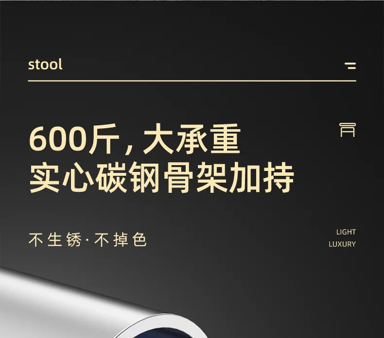 Simple and Luxurious Stackable Square Stool Enlarged and Thickened Round Stool Dirt Resistant Technology Cloth Stool Aimak Store