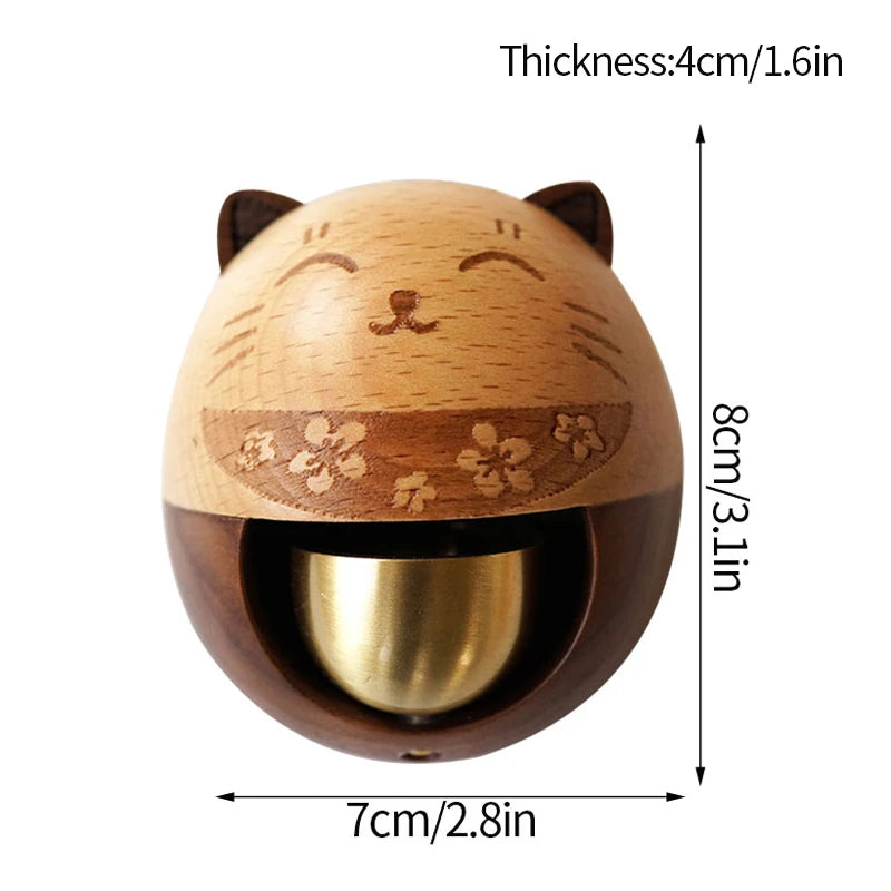 Wooden Door Bell Japanese Wind Chime Room Decor Home Front Doorbell Landscape Bell Garden Decoration Shopkeeper Remind Bell 풍경 종 Aimak Store