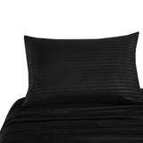 Embossed Brushed Stripe 3/4 Pieces Bed Set Flat Sheet Fitted Sheet Pillowcase Bedding Set for Twin Full Queen King Pillow Sham Aimak Store