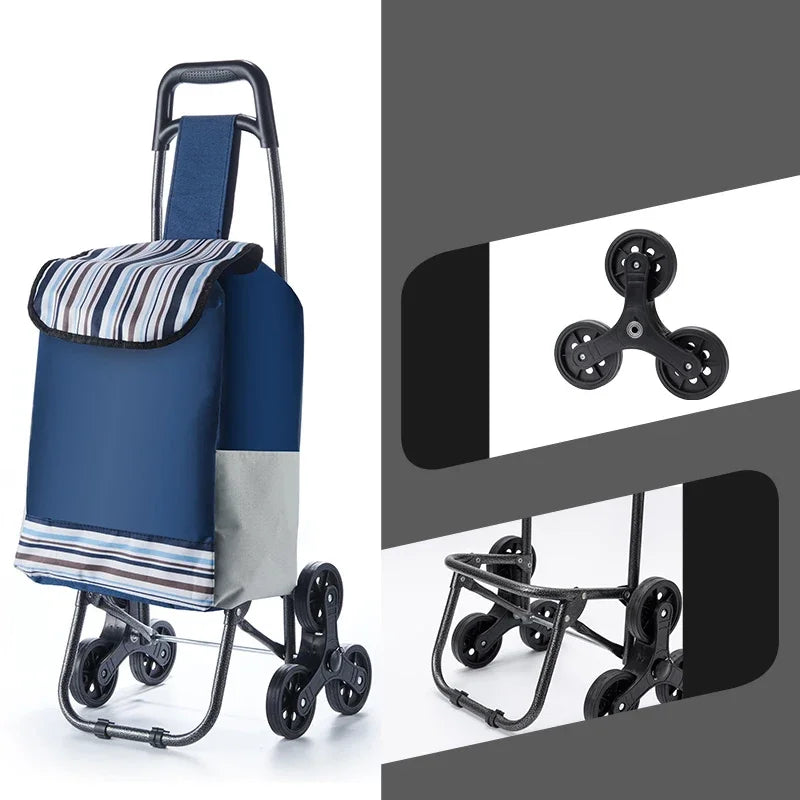 Light Grocery Shopping Trolley Household Climbing Stairs Folding Trailer Outdoor Travel Hand Pull Shopping Cart Aimak Store