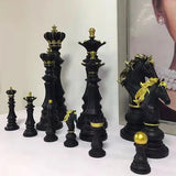 Chess Pieces Statue Resin King Queen Figure For Interior Home Living Room Office Sculpture Study Decoration Piece Ornament Aimak Store