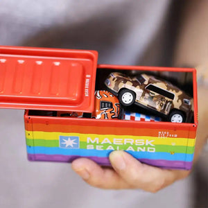 New Container Mini Iron Box Small Container Model Storage Box Creative Desktop Ornament Storage Rack Multi-Functional Metal Box Aimak Store