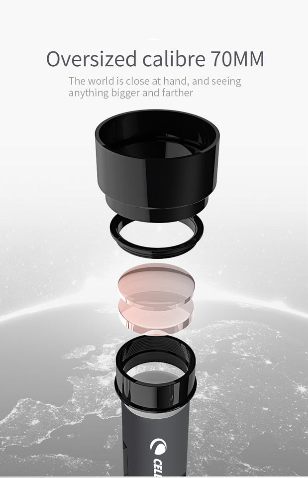 Celestron Travel Scope 70mm 70400 AZ Refractor Astronomical Telescope Portable 10-165X Zoom Monocular For Kids Beginner Gifts Aimak Store