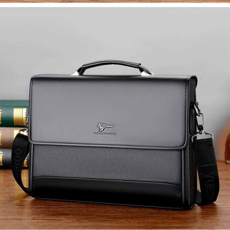 Square Side Crossbody Bag Document Leather Executives Briefcases for Men Designer Business Tote Bag Wallet Shoulder Handbag Aimak Store