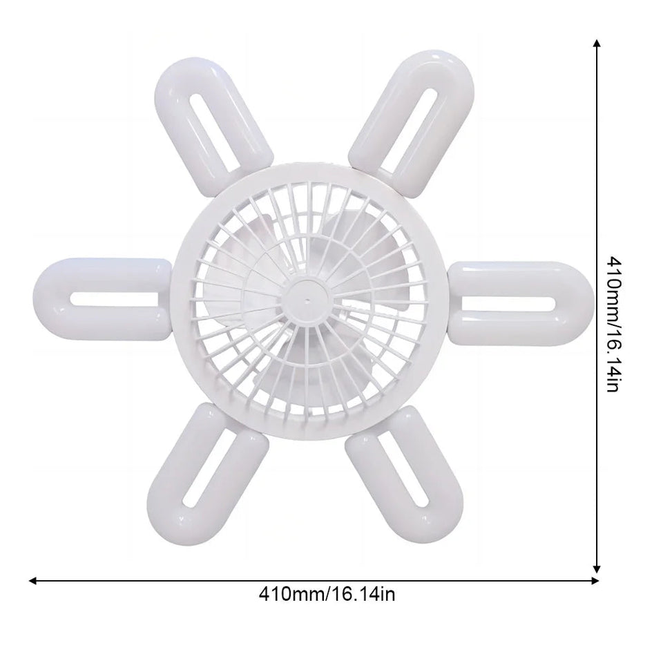 E27 Silent Ceiling Fan Light Ceiling Fan Light Bulb 3 Speed Adjustable 60W Remote Control Electric Fan Chandelier Eye Protection Aimak Store