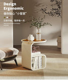 Home Living Room Iron Art Sofa Table Modern Round Feeding Table Bedroom Bedside Cabinet Elegant Nightstand Stylish End Table Aimak Store