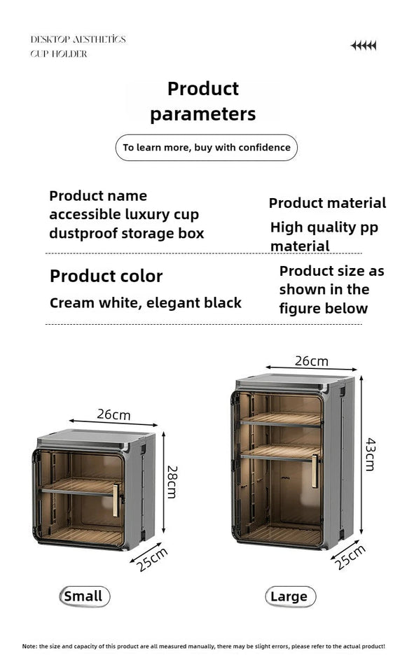Dustproof Cup Storage Rack Desktop Tea Cup Holder Water Cups Holder Tea Set Storage Box Coffee Mug organizer Aimak Store