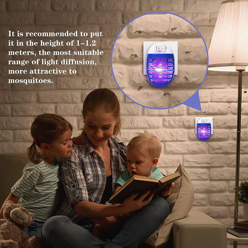 2/4/6Pcs LED Socket Mosquito Killer Lamp US/EU Plug Electric Mosquito Fly Bug Insect Trap Killer Night Lamp Aimak Store