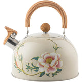 3L Whistling Kettle Teapot Floral Enameled Universal Teapot Water Kettle Large Capacity Thickened Coffee Pot Aimak Store