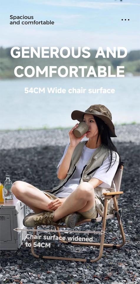 SUNNYFEEL Camping Kermit Chair Durable 200KG Load Bearing Portable Outdoor Folding Chair with 54cm Wide Seat for Hiking Fishing Aimak Store