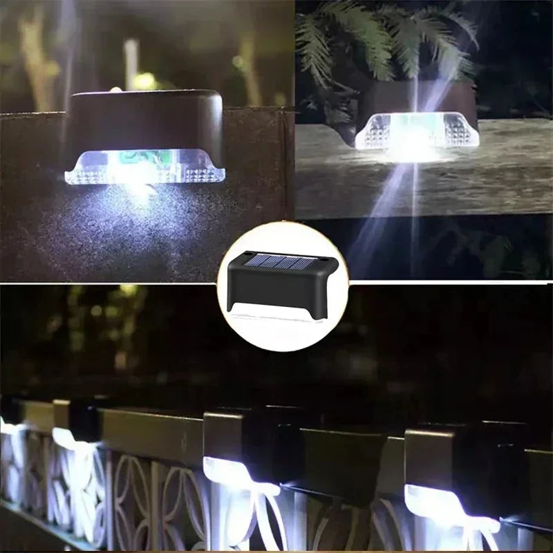 1/4/8/12/pcs Solar LED Lights Outdoor Garden Light Deck Lamp Solar Stairs Light Waterproof Solar Step Lamp Patio Garden Decor Aimak Store