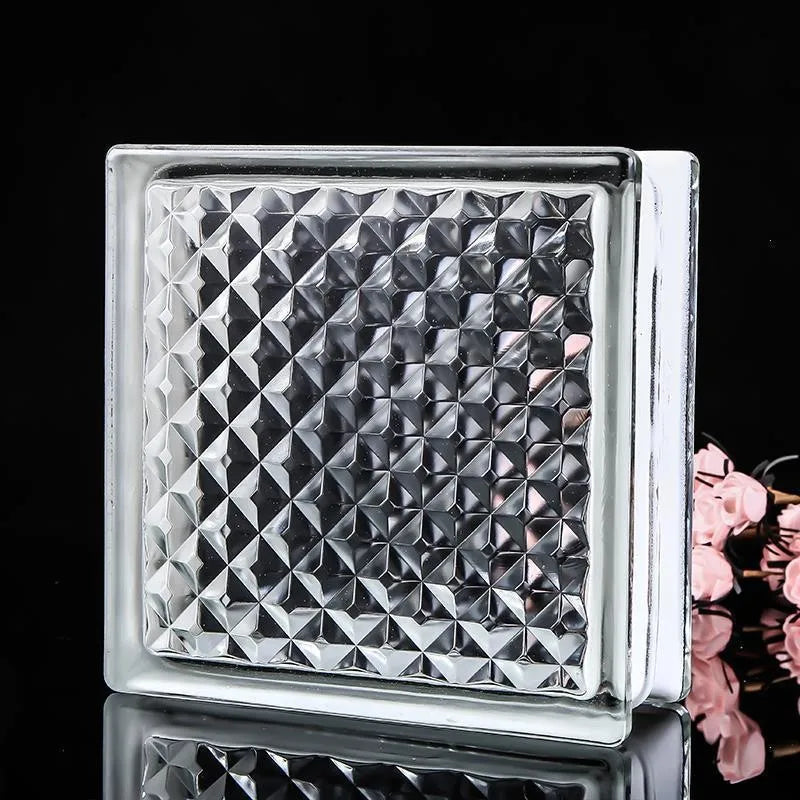 Pack 6 Square Hollow Bricks for Home Decoration, Glass Brick, Screen Room Divider, Office and Hotel Partition Wall, 7.5in(19cm), Aimak Store