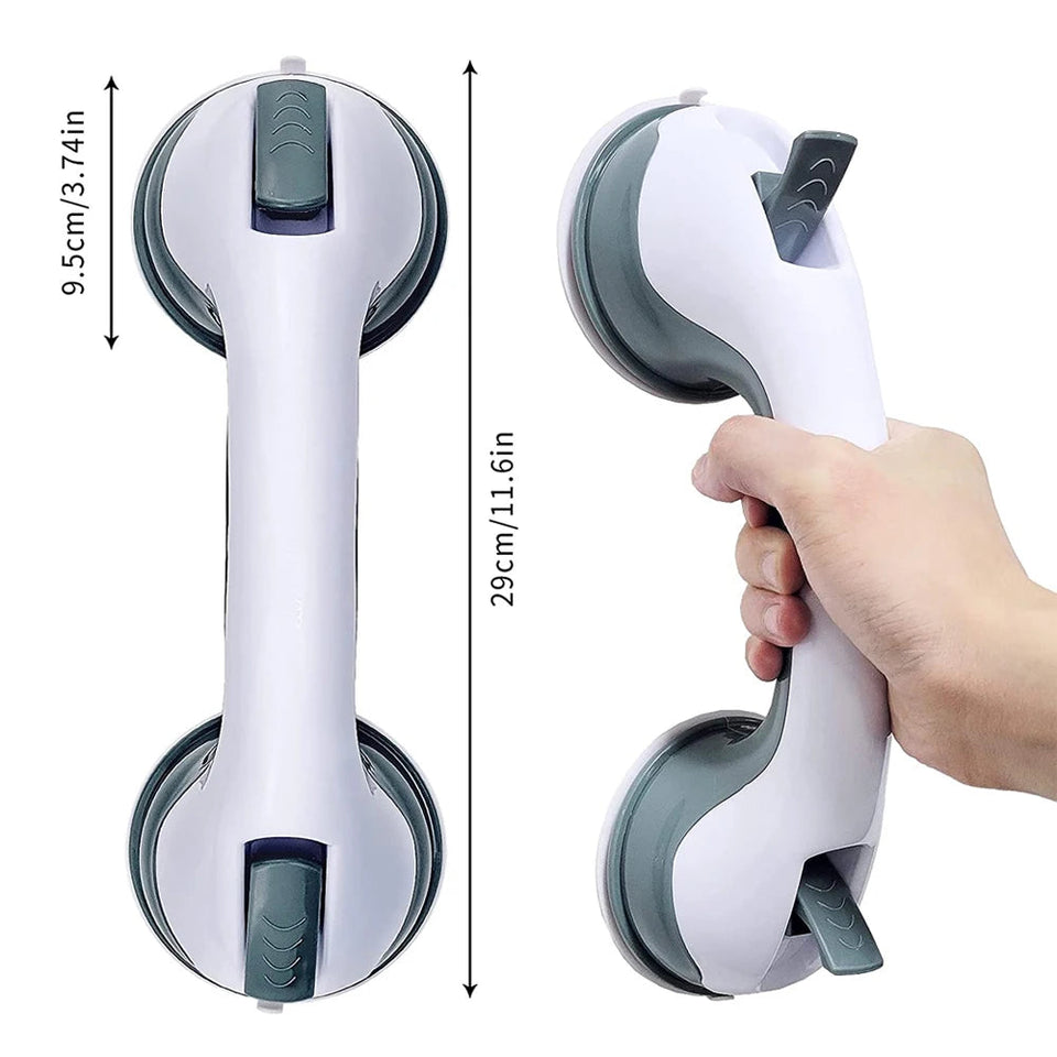 New Shower Handle Grab Bars Ultra Grip Dual Locking Safety Suction Cups Helping Handle Anti Slip Support for Toilet Bathroom Aimak Store