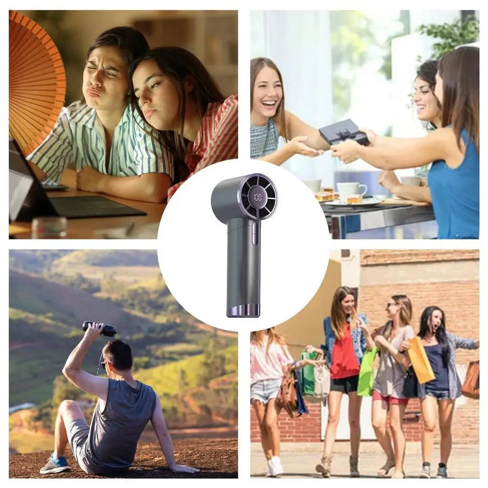 Handheld Fan Rechargeable Silent Small Handheld Fan Portable Personal Fan Quick Charging Personal Cooling Fan Small Personal Fan Aimak Store