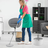 Self Wash Spi n Mop and Bucket with Wringer Set Adjustable Dirty and Clean Water Separation Mop Floor Cleaning Spinning Mop Aimak Store