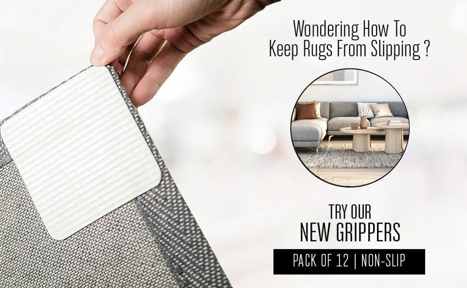 4Pcs Rug Gripper Non Slip Washable Carpet Tape 10*10CM Rug Pads for Hardwood Floors Reusable Rug Grippers Fixed Sticker Bathroom Aimak Store