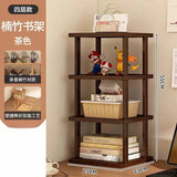 Desktop Storage Rack Small Shelf on The Desk Simple Bookshelf Desk Kitchen Storage Rack Countertop Shelf Bamboo Storage Rack Aimak Store