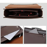 Square Side Crossbody Bag Document Leather Executives Briefcases for Men Designer Business Tote Bag Wallet Shoulder Handbag Aimak Store