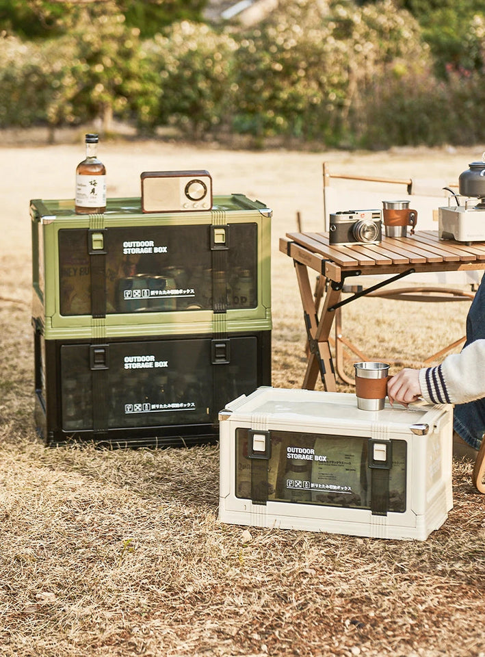 UFORU Outdoor camping storage box Car trunk organizer Car multilayer thickened with cover picnic storage folding box Aimak Store