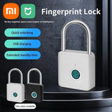 Xiaomi Smart Fingerprint Padlock IP54 Waterproof and Rust-proof Padlock Smart Electronic Anti-theft Password Lock Cabinet Drawer Aimak Store