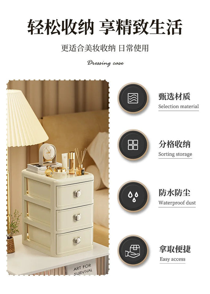 Stackable Desktop Storage Box with Dustproof Drawer Office Desk Storage Box Cosmetic Box Stationery Supplies Debris Storage Rack Aimak Store