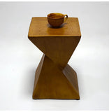 Lightweight Concrete Accent Table,Modern Geometry Side Table for Indoor and Outdoor,Small Bedside End Table Sofa Vanity Coffee Aimak Store