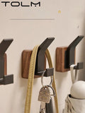 Walnut Coat Wall Hook Wall Hanging Coat Rack for Bathroom Kitchen Bedroom Hallway Wall Hooks Coat Clothes Holder Aimak Store