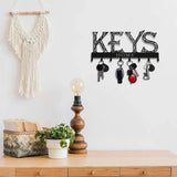 Metal Wall Mounted Storage Rack Floating Key Holder Hook, Adhesive/Punching Installation Storage Rack Aimak Store