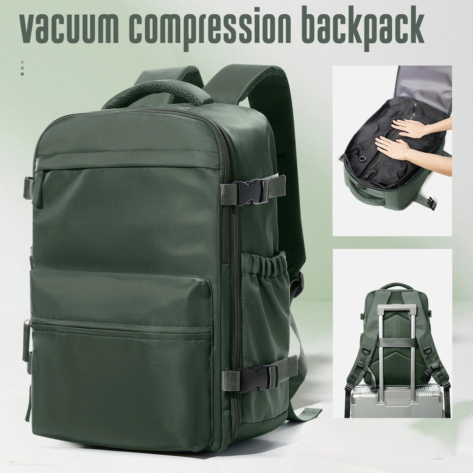 Vacuum Backpack Travel Bag for Men Large Capacity airback Backpack Business Laptop Backpack Women Expandable Backpack School Bag Aimak Store