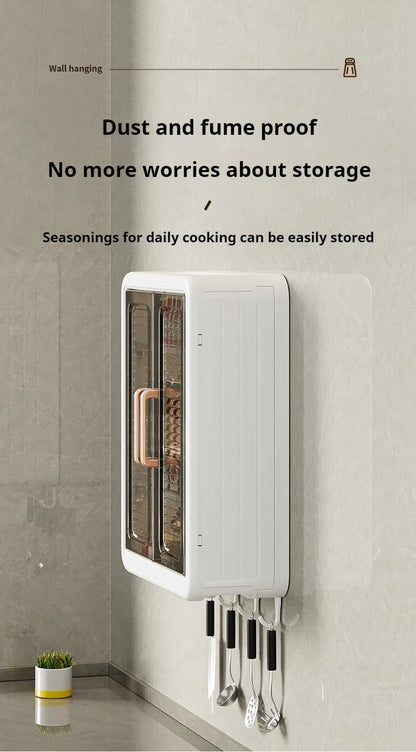 Multi functional kitchen storage rack, no drilling wall corner storage rack, multi-layer dust-proof storage cabinet box, wall mo