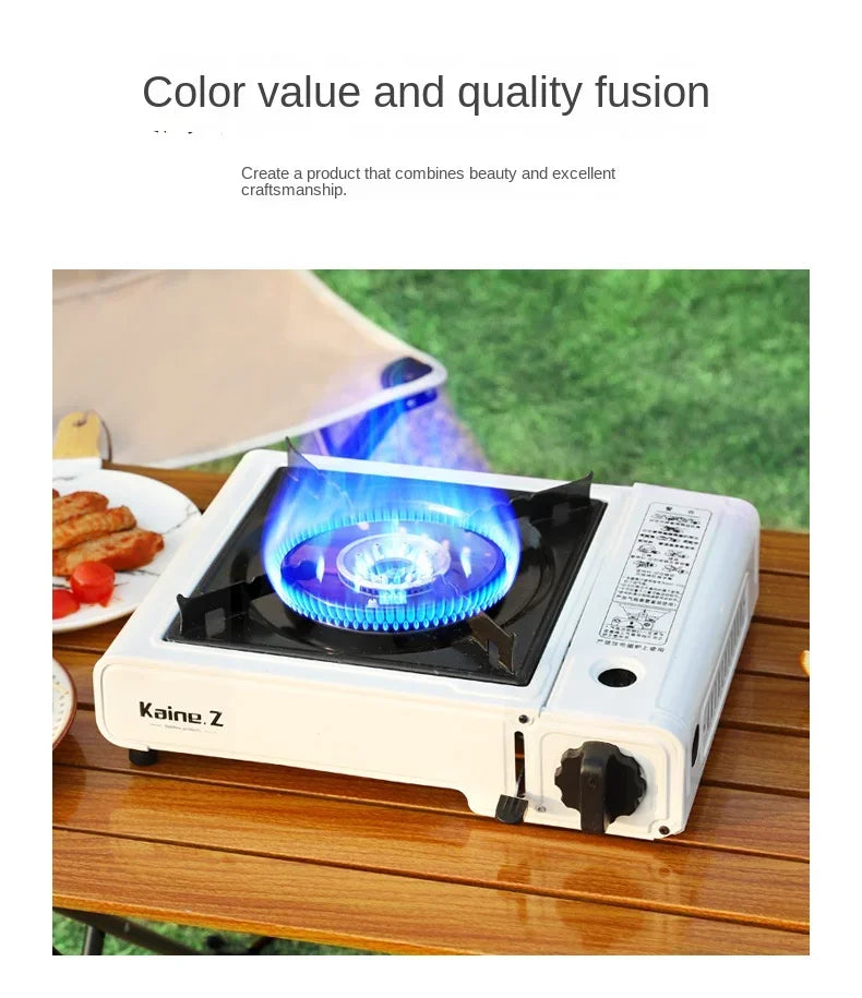 [Without Gas Cylinder]Portable Gas Powered Stove Burner Household Stainless Steel Camping Gas Stove Outdoor Butane Gas Cooktops Aimak Store