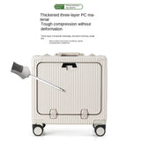 New Front Opening Lid Suitcase Multifunctional Mini Luggage Aluminium Frame 18/20 Boarding Box Trolley Case Cabin Bag Aimak Store