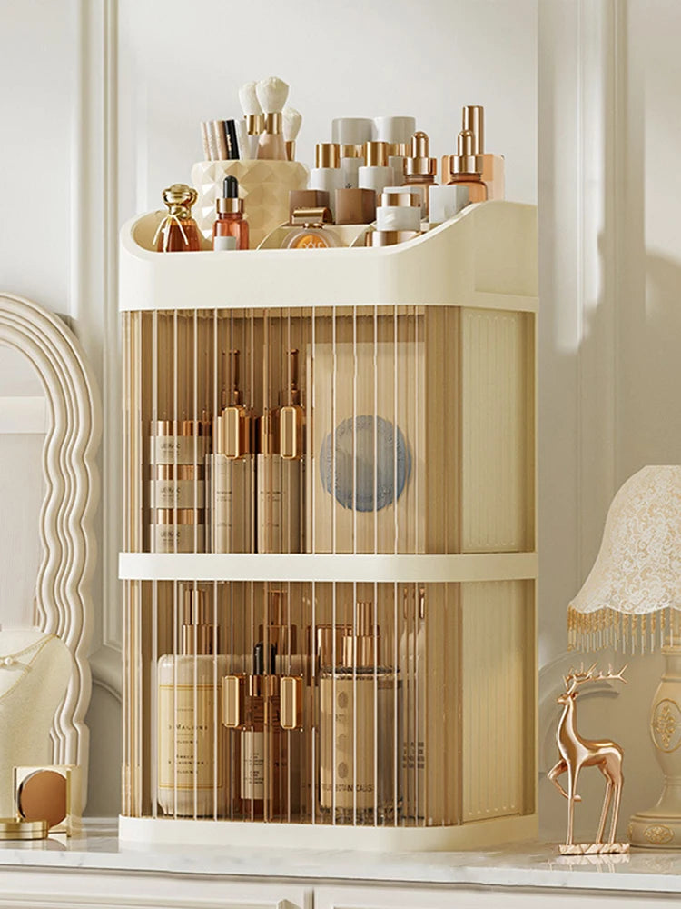 3-Layer Makeup Storage Organizer Makeup Organizer Box Bathroom Beauty Standing Organizer for Bathroom Countertop Vanity