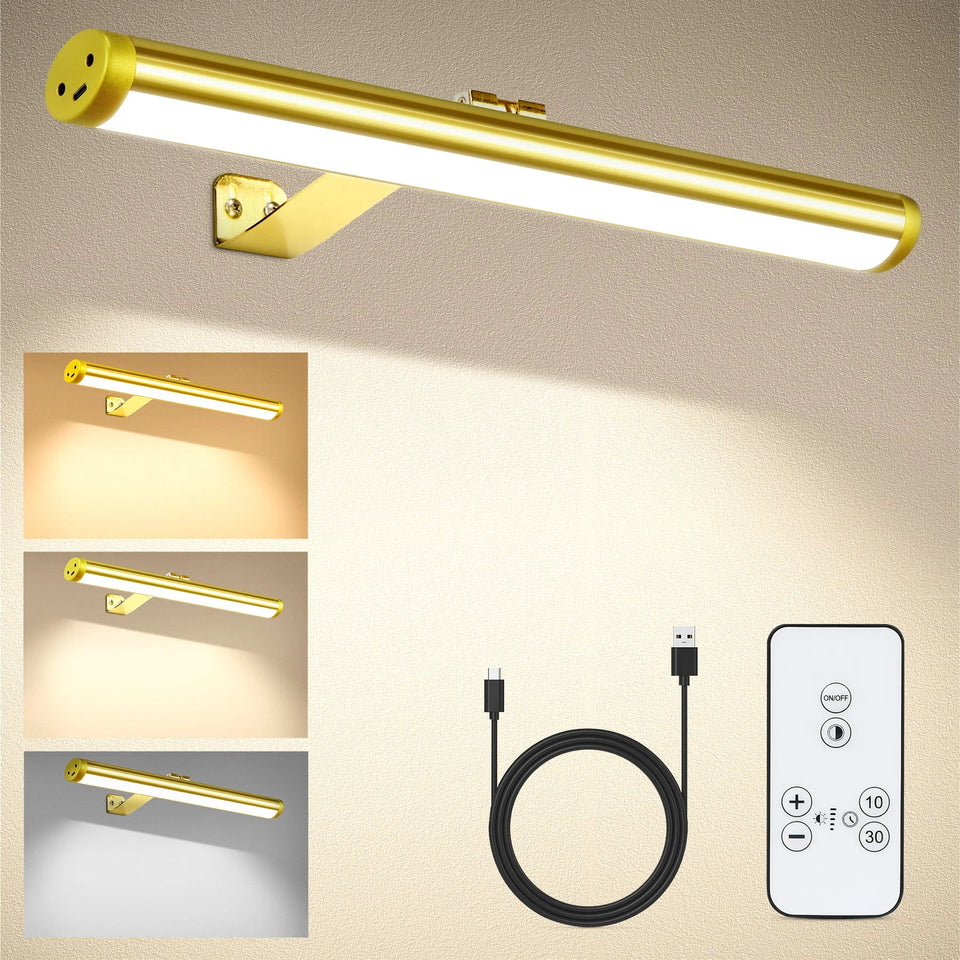 USB Rechargeable LED Wall Light Dimmable Mural Lamp Modern Wireless Aluminum Led Spotlights for Paintings Pictures Wall Lighting Aimak Store