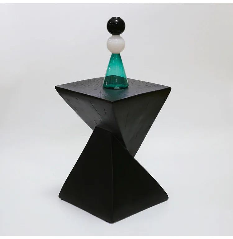 Lightweight Concrete Accent Table,Modern Geometry Side Table for Indoor and Outdoor,Small Bedside End Table Sofa Vanity Coffee Aimak Store