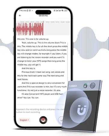 AI powered Voice Recorder  Summarize Instant Translation by ChatGPT  68 Languages,64GB Audio Recorder Magnetic for mobile phone Aimak Store
